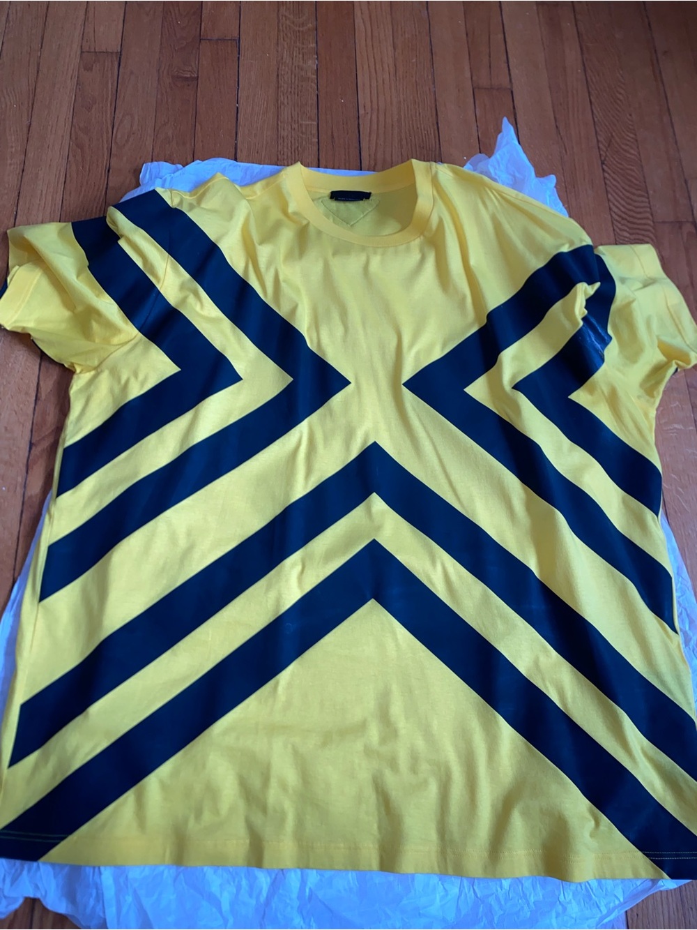 Prada oversized short sleeve T shirt triangle logo Sz XXL